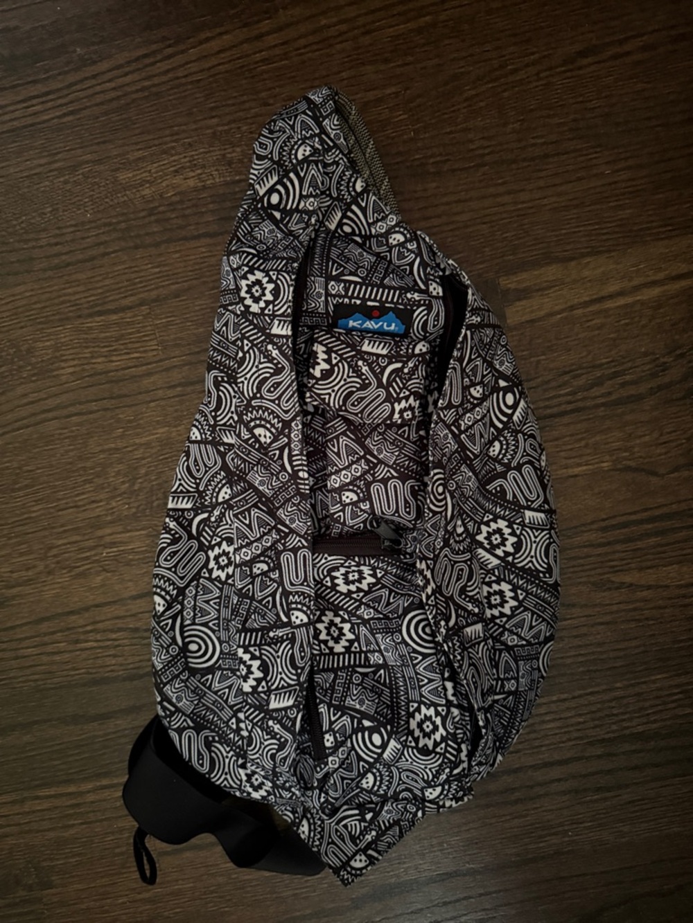 Kavu Black & White Tribal Rope Sling Pack
